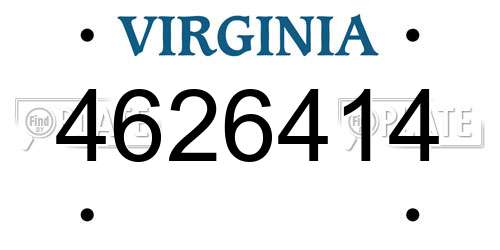 4626414 Virginia License Plate