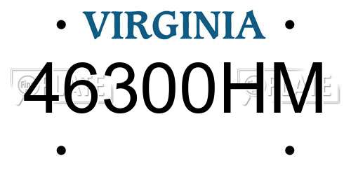 46300HM Virginia License Plate