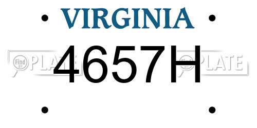 4657H Virginia License Plate