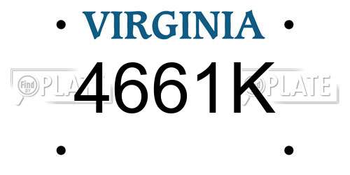 4661K Virginia License Plate