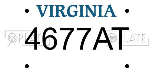 4677AT Virginia License Plate