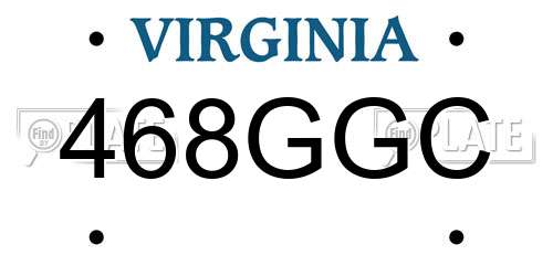 468GGC Virginia License Plate