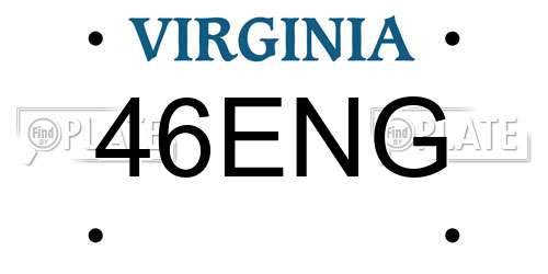 46ENG Virginia License Plate