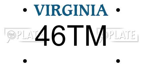 46TM Virginia License Plate