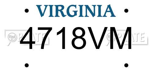 4718VM Virginia License Plate