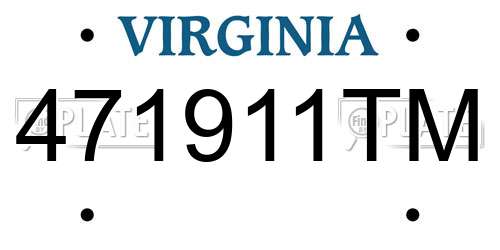 471911TM Virginia License Plate