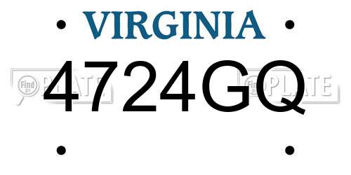 4724GQ Virginia License Plate