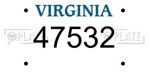 47532 Virginia License Plate