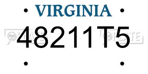 48211T5 Virginia License Plate
