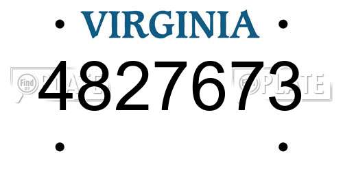 4827673 Virginia License Plate
