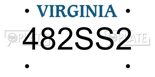 482SS2 Virginia License Plate