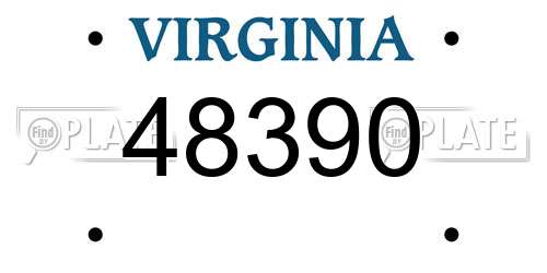 48390 Virginia License Plate