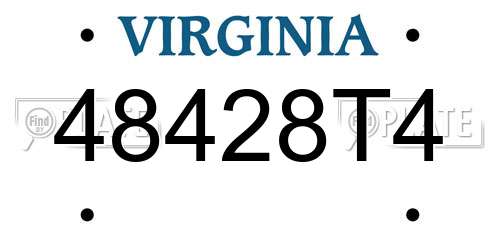 48428T4 Virginia License Plate