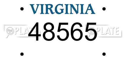 48565 Virginia License Plate