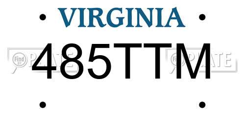 485TTM Virginia License Plate