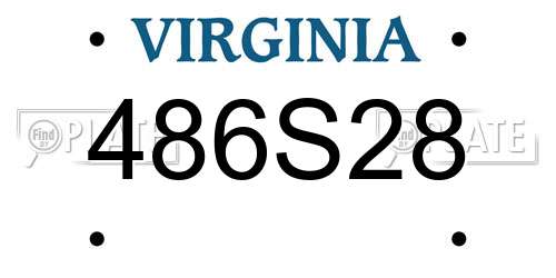 486S28 Virginia License Plate
