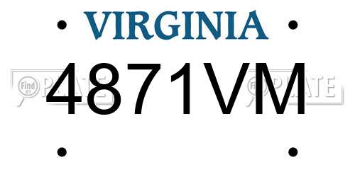 4871VM Virginia License Plate