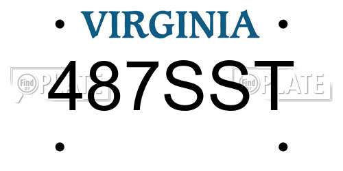 487SST Virginia License Plate