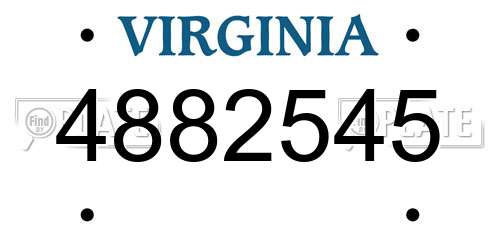 4882545 Virginia License Plate