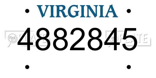 4882845 Virginia License Plate