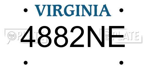 4882NE Virginia License Plate