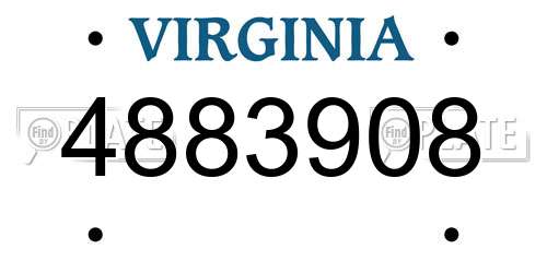 4883908 Virginia License Plate