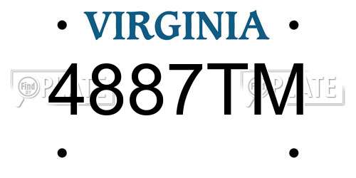 4887TM Virginia License Plate