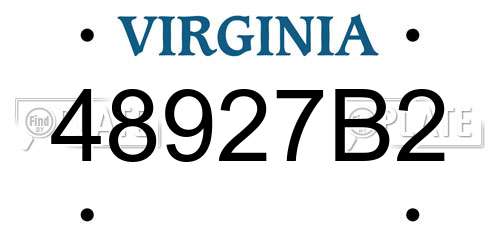 48927B2 Virginia License Plate