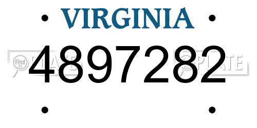 4897282 Virginia License Plate