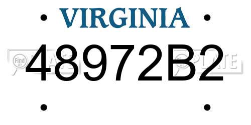 48972B2 Virginia License Plate