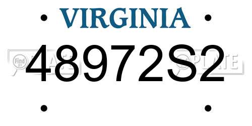 48972S2 Virginia License Plate