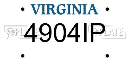 4904IP Virginia License Plate