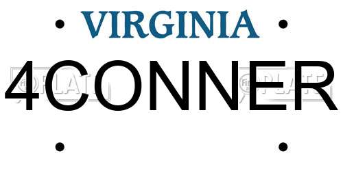 4CONNER Virginia License Plate