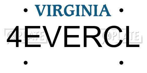 4EVERCL Virginia License Plate