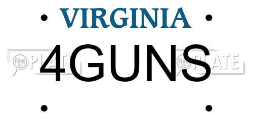 4GUNS Virginia License Plate