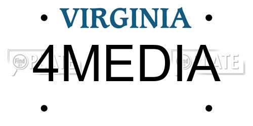 4MEDIA Virginia License Plate