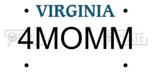 4MOMM Virginia License Plate