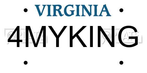 4MYKING Virginia License Plate