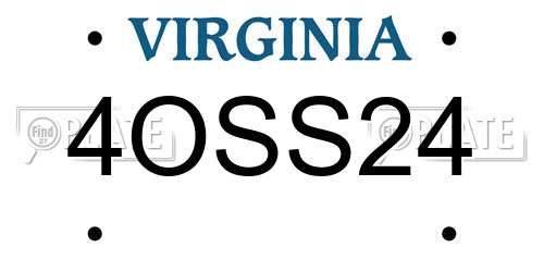 4OSS24 Virginia License Plate