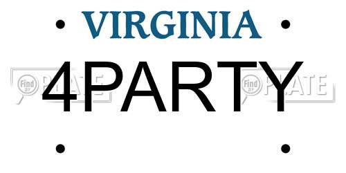 4PARTY Virginia License Plate