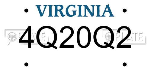 4Q20Q2 Virginia License Plate