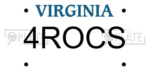 4ROCS Virginia License Plate