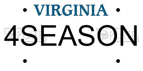 4SEASON Virginia License Plate