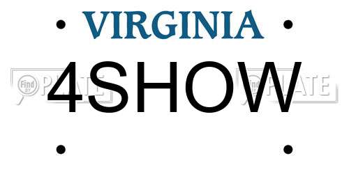 4SHOW Virginia License Plate