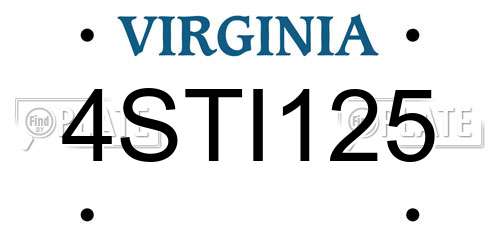 4STI125 Virginia License Plate