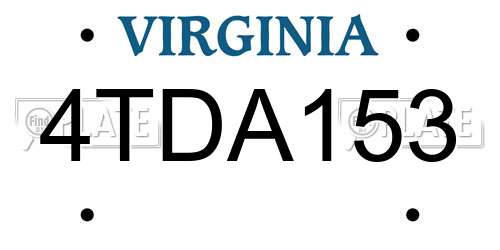 4TDA153 Virginia License Plate