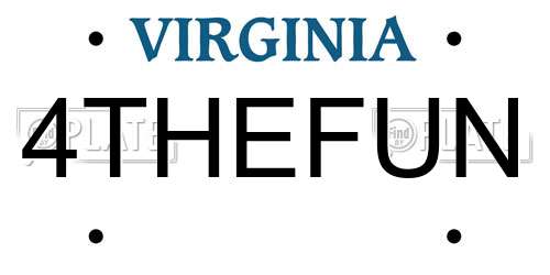 4THEFUN Virginia License Plate