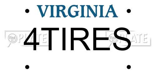4TIRES Virginia License Plate