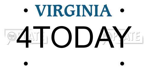 4TODAY Virginia License Plate