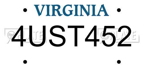 4UST452 Virginia License Plate